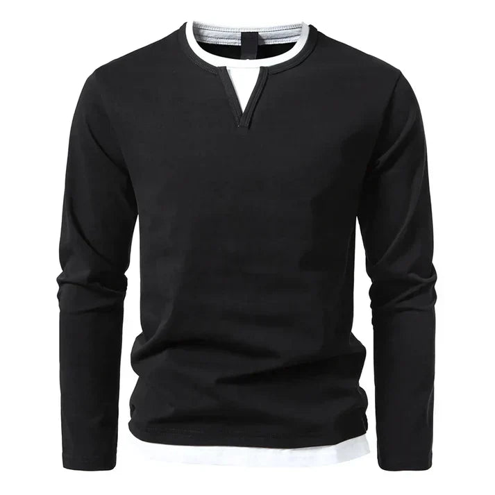 Alwin | Elegantes Langarmshirt aus hochwertiger Baumwolle