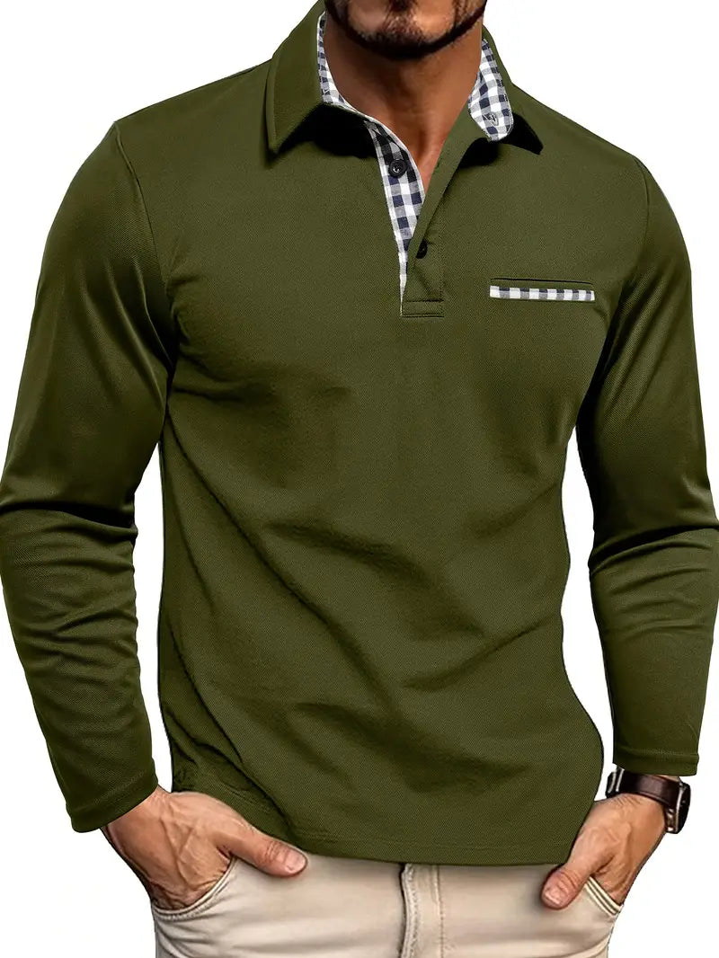 Piter - Elegantes Langarm-Polo für stilbewusste Herren