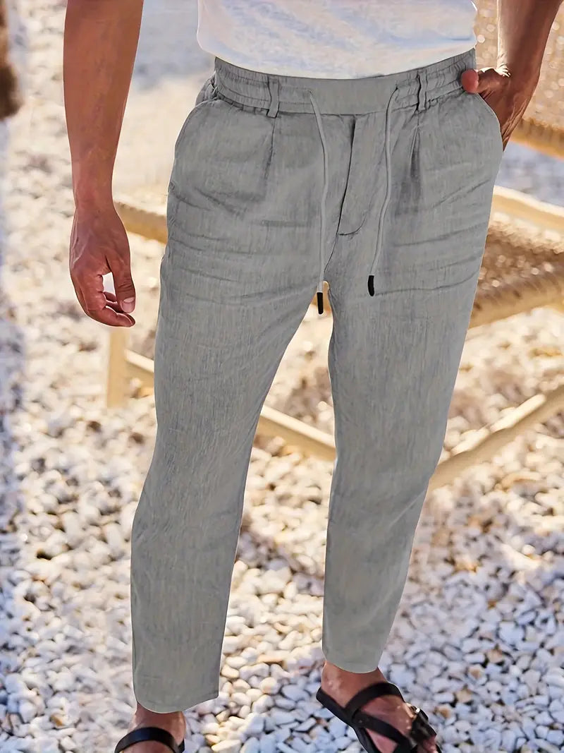 NICHOLS | Zeitlose Leinenhose mit Kordelzug