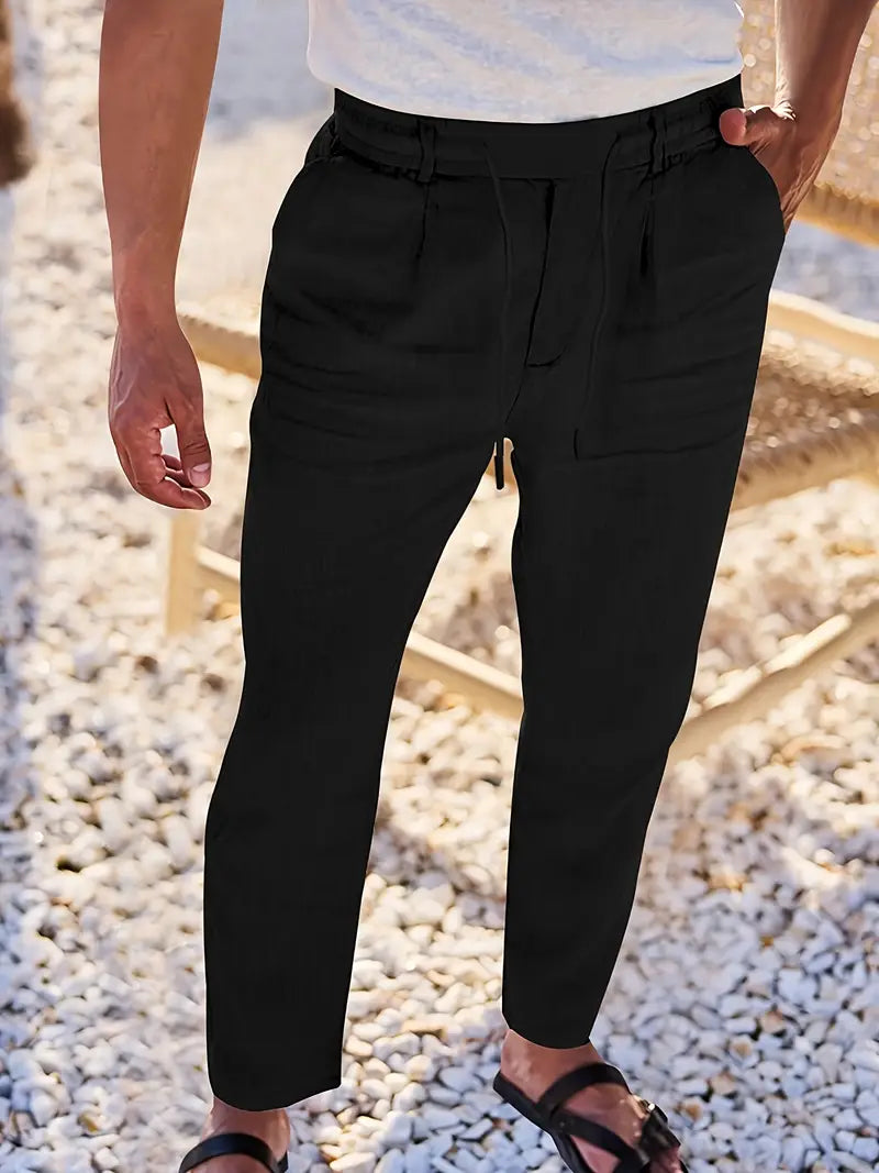 NICHOLS | Zeitlose Leinenhose mit Kordelzug