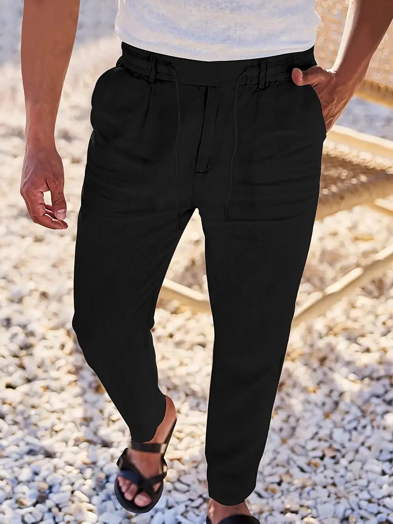 NICHOLS | Zeitlose Leinenhose mit Kordelzug