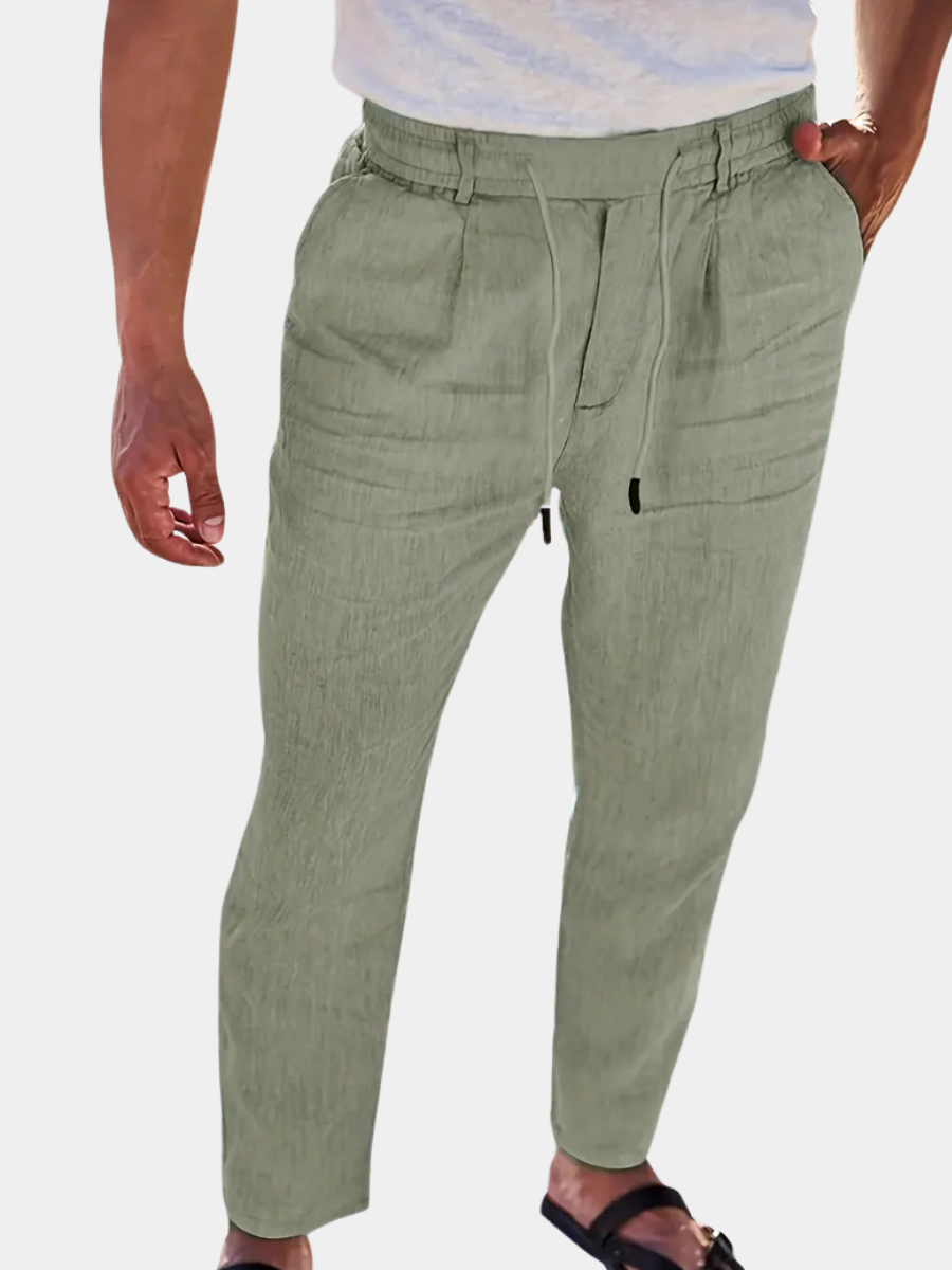 NICHOLS | Zeitlose Leinenhose mit Kordelzug