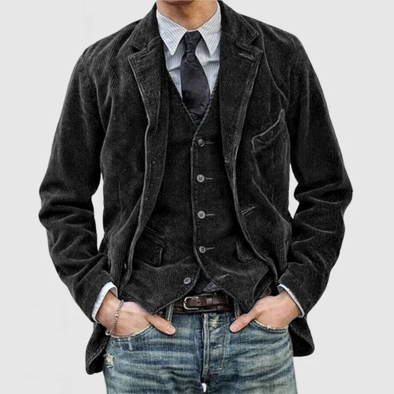 Vintage Corduroy Blazer mit Weste – zeitlose Eleganz