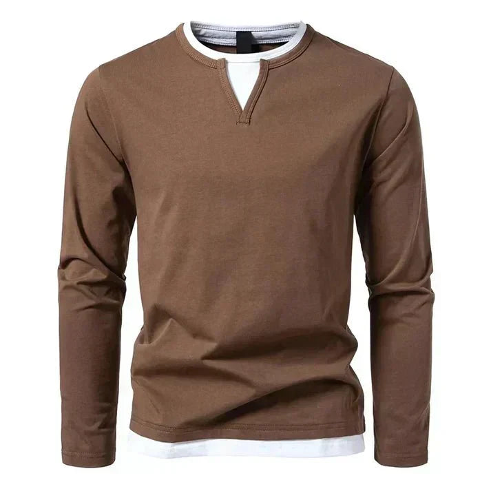Alwin | Elegantes Langarmshirt aus hochwertiger Baumwolle