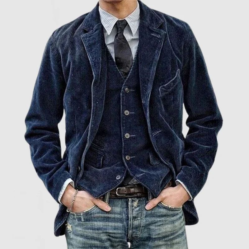 Vintage Corduroy Blazer mit Weste – zeitlose Eleganz