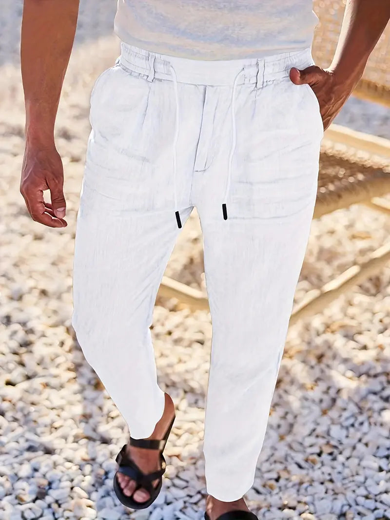 NICHOLS | Zeitlose Leinenhose mit Kordelzug