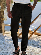 NICHOLS | Zeitlose Leinenhose mit Kordelzug