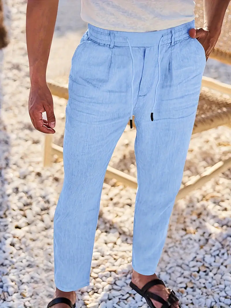 NICHOLS | Zeitlose Leinenhose mit Kordelzug