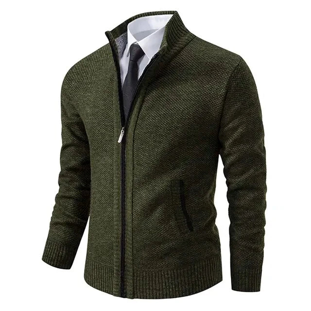 Leon | Eleganter Strickpullover mit Reißverschluss