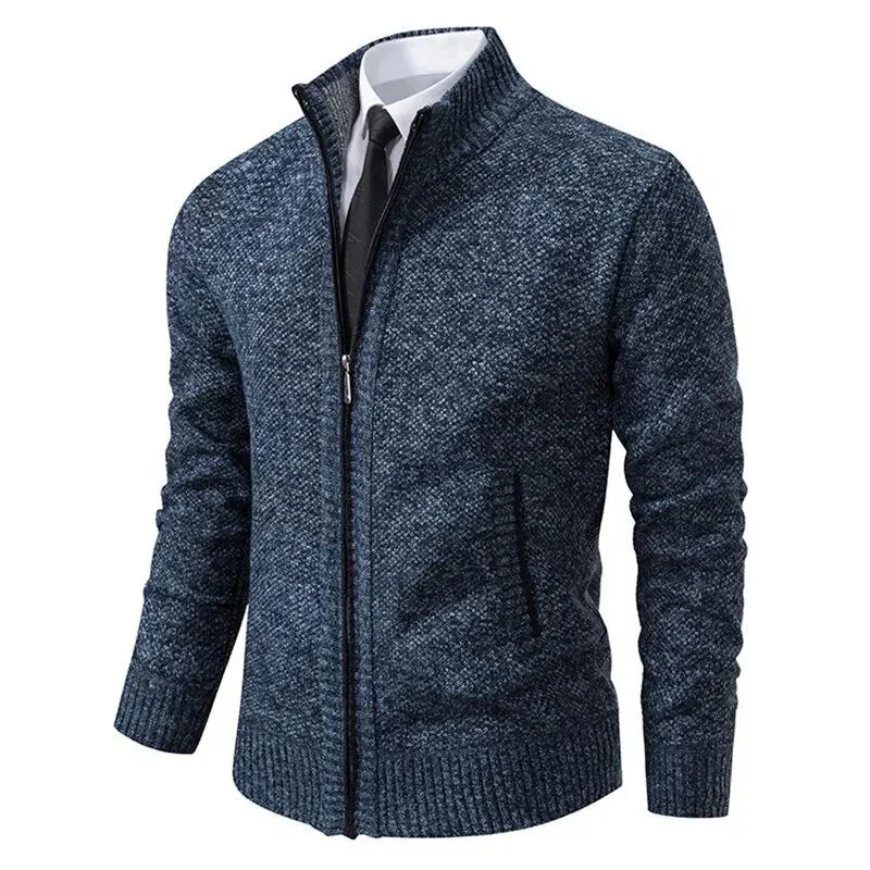 Leon | Eleganter Strickpullover mit Reißverschluss