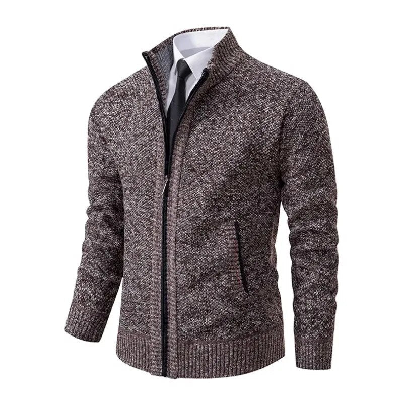 Leon | Eleganter Strickpullover mit Reißverschluss