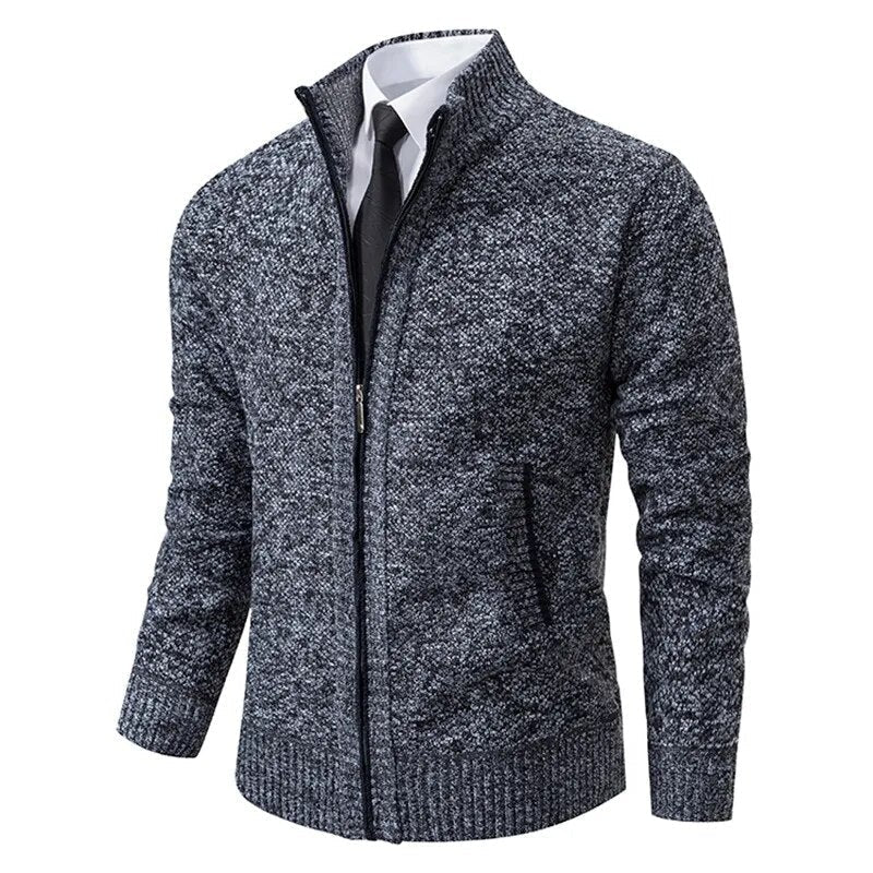 Leon | Eleganter Strickpullover mit Reißverschluss