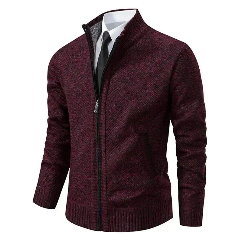 Leon | Eleganter Strickpullover mit Reißverschluss