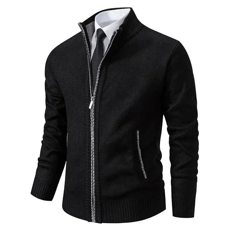 Leon | Eleganter Strickpullover mit Reißverschluss