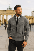Leon | Eleganter Strickpullover mit Reißverschluss