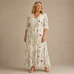 Margaux Flow Jurk — Bloemenprint & Zachte Vrouwelijkheid
