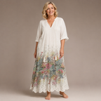 Margaux Flow Jurk — Bloemenprint & Zachte Vrouwelijkheid