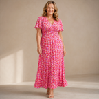 Soleil Maxi Jurk — Bloemenprint & Zomerse Elegantie