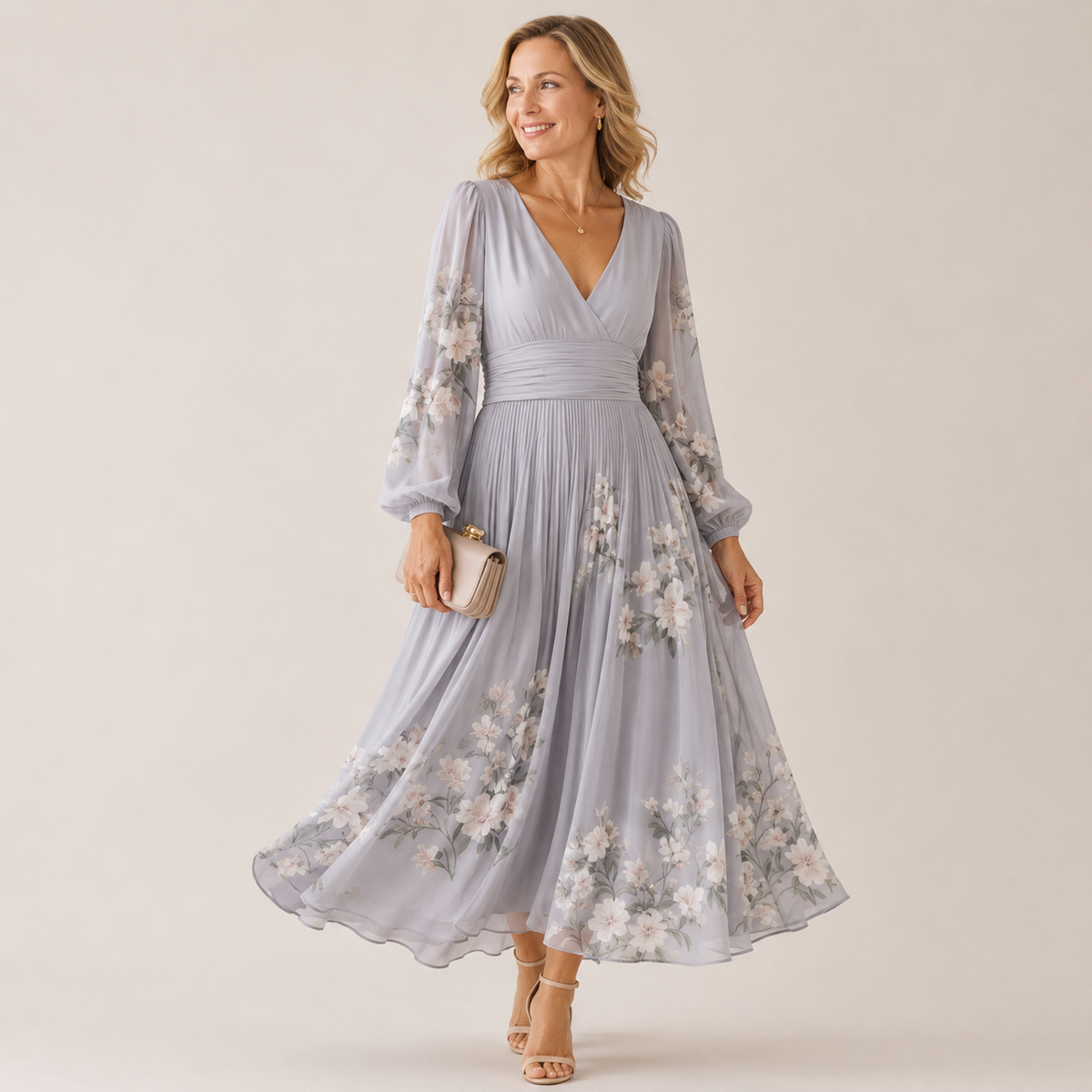 Linavera – Elmira Bloom Dress - Elegante, luftige Maxi-Jurk