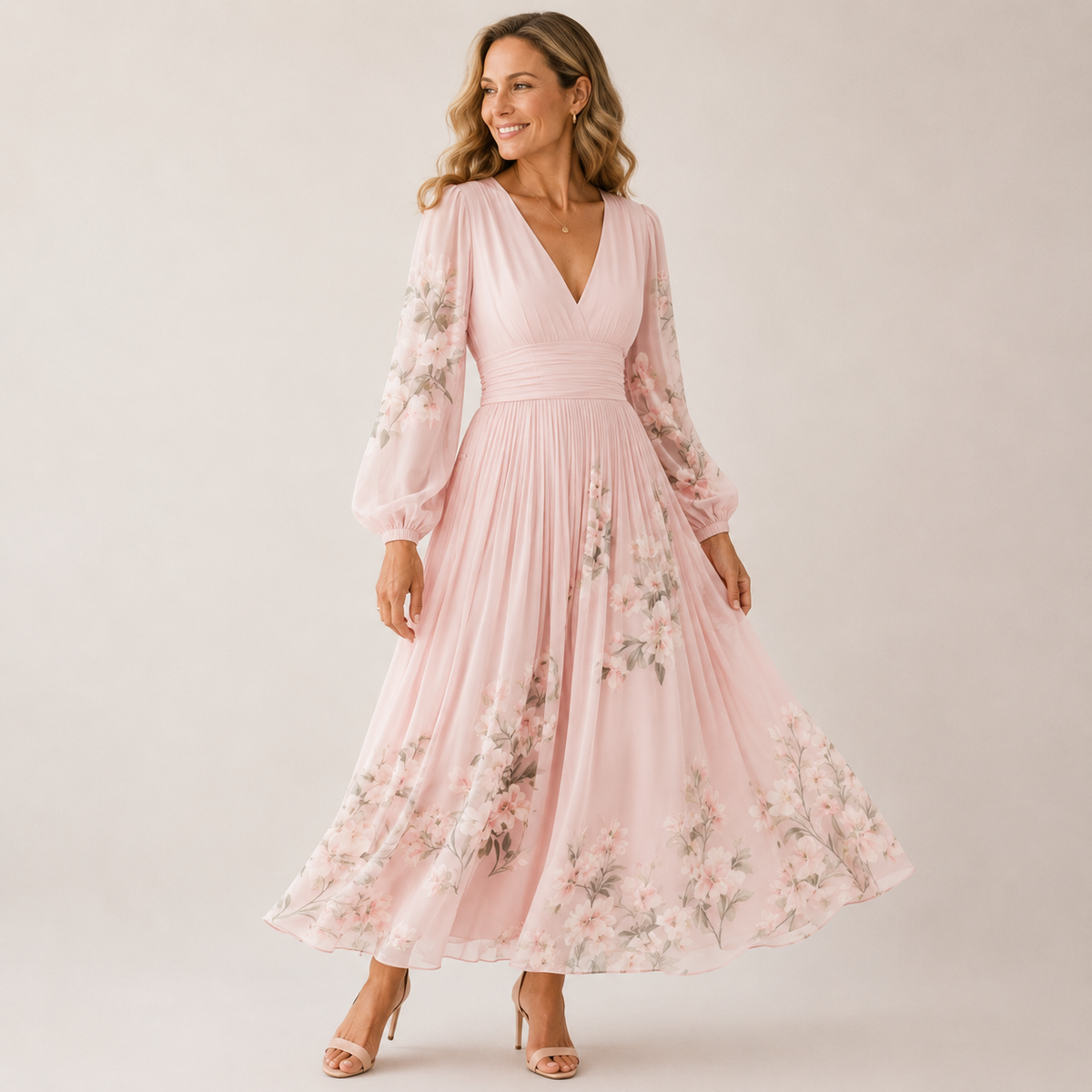 Linavera – Elmira Bloom Dress - Elegante, luftige Maxi-Jurk