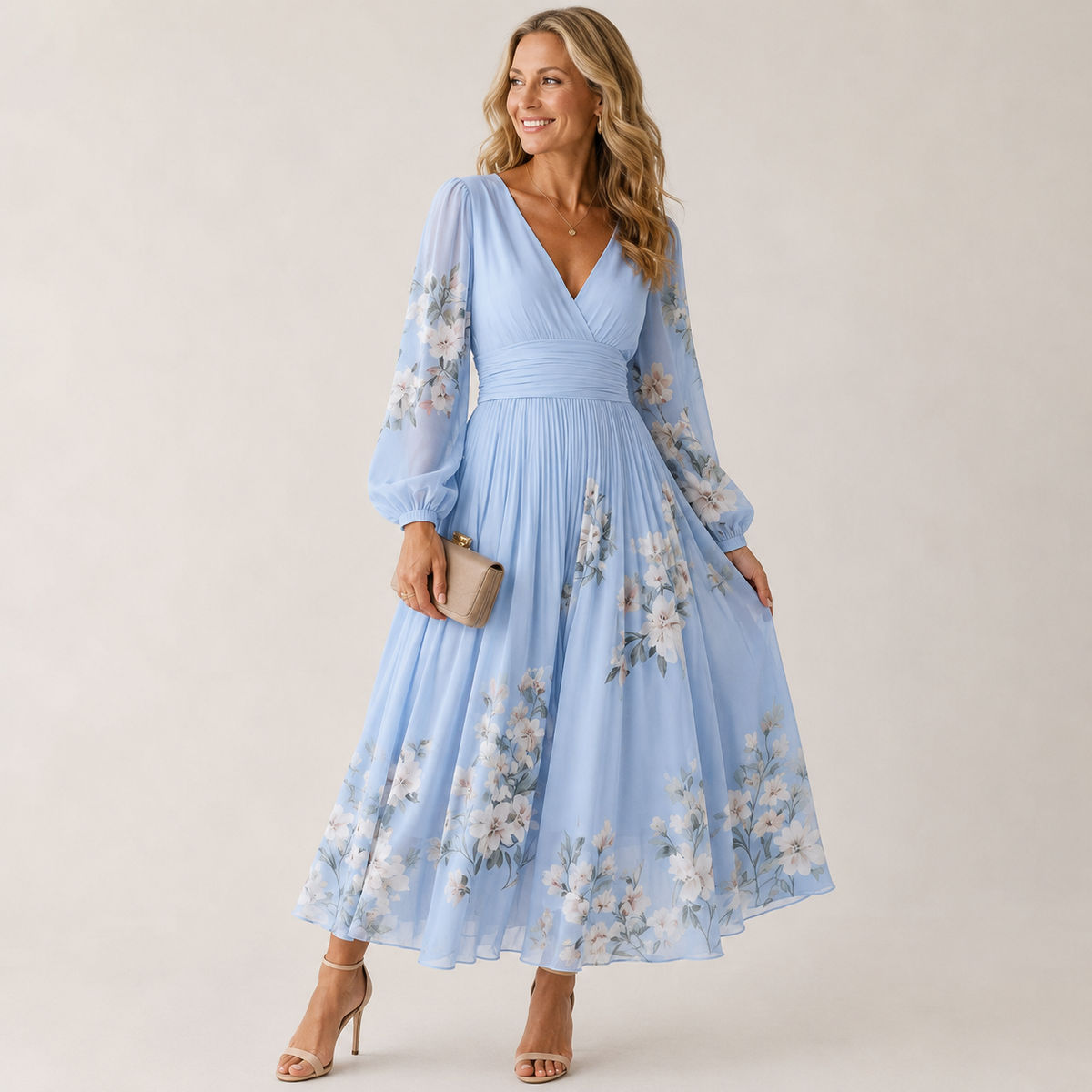 Linavera – Elmira Bloom Dress - Elegante, luftige Maxi-Jurk