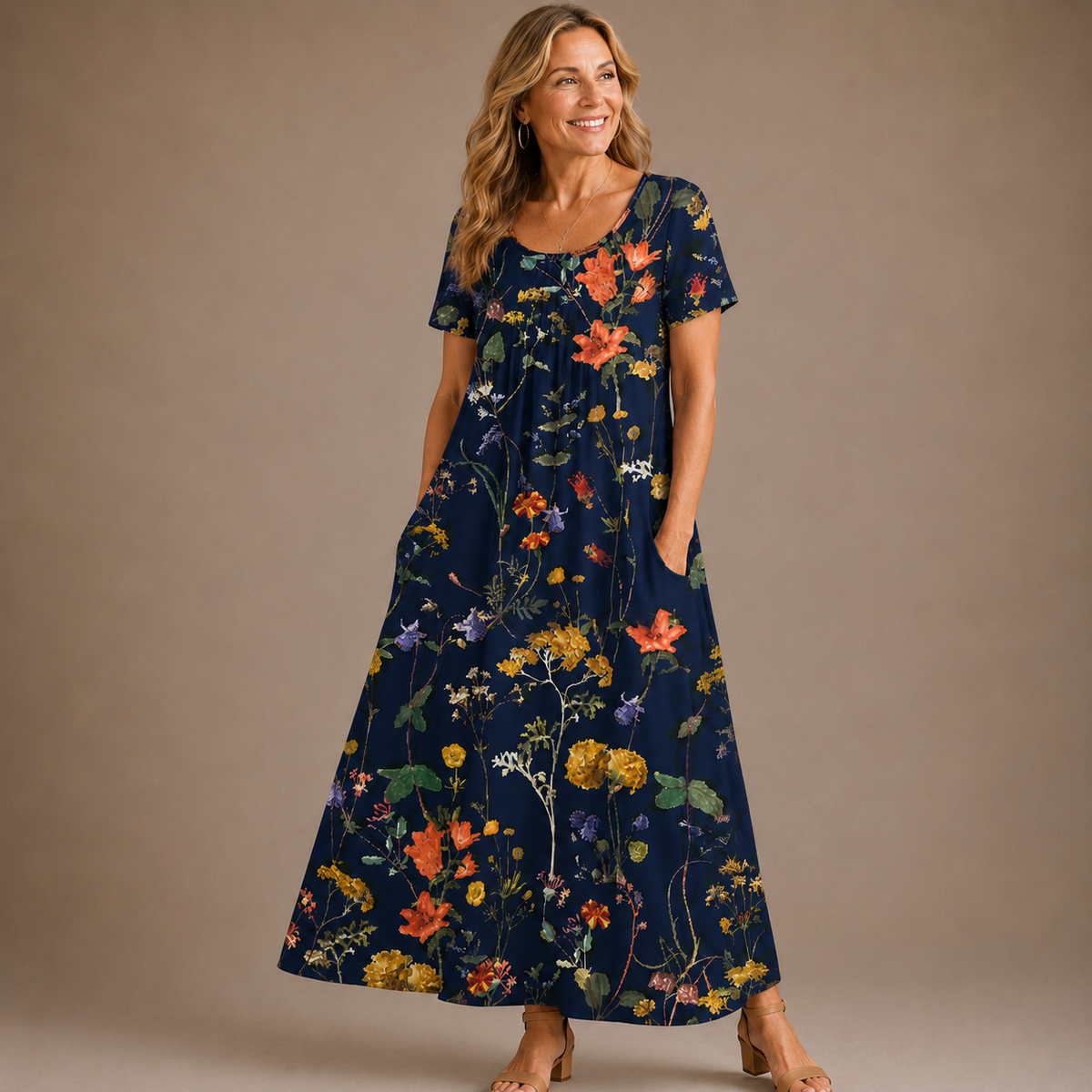 Linavera – Lina Blumenkleid - Leichtes Kleid mit floralen Mustern