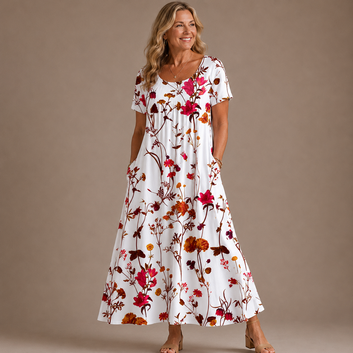 Linavera – Lina Blumenkleid - Leichtes Kleid mit floralen Mustern
