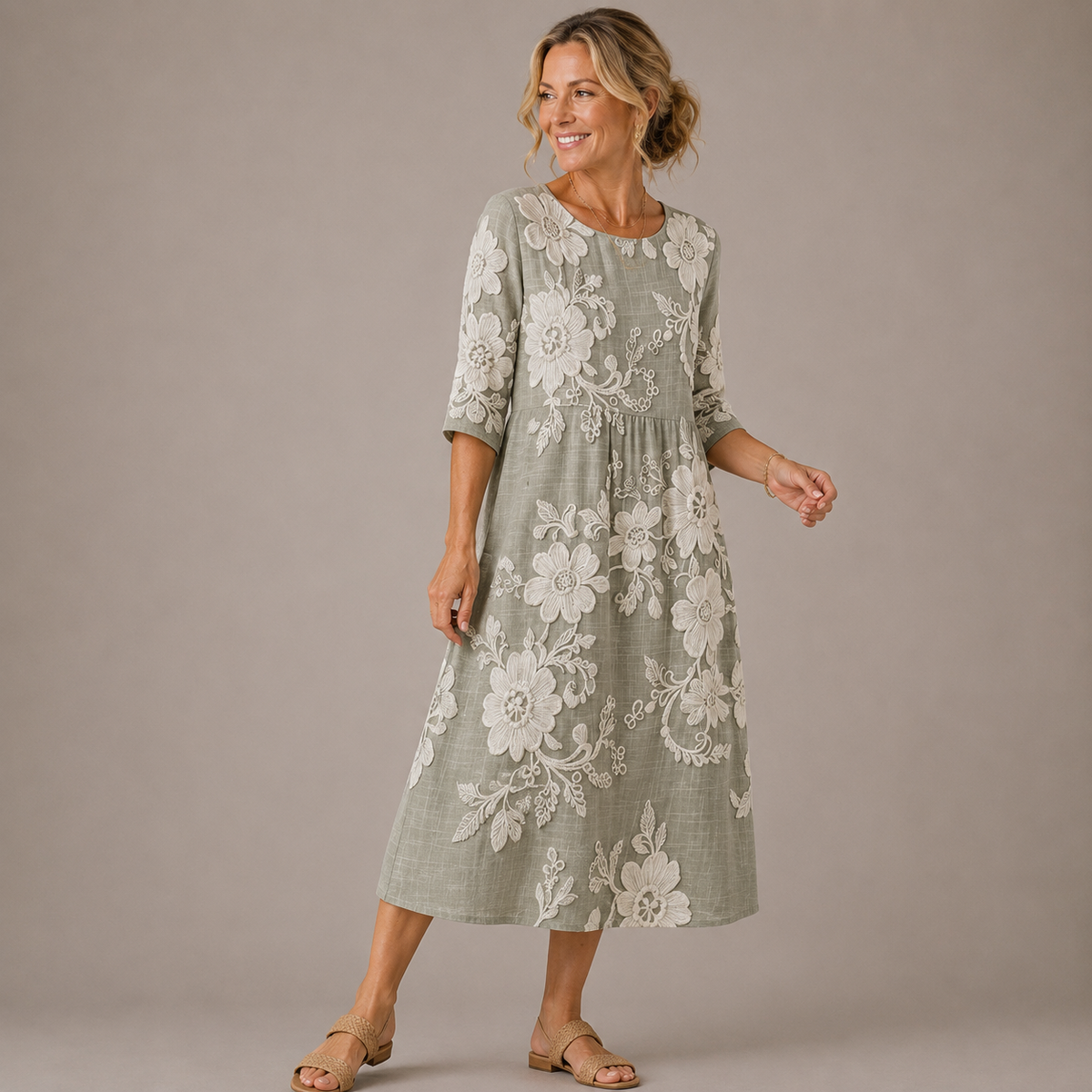 Linavera – Alenya Bloom Kleid - Eleganz für stilvolle Frauen über 40