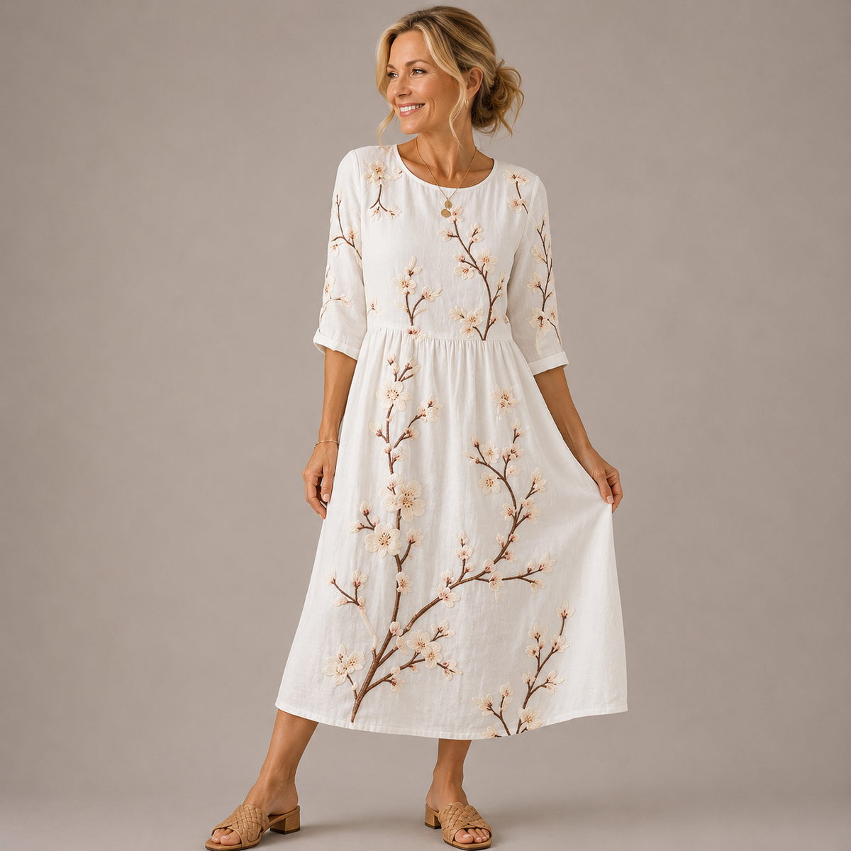 Linavera – Alenya Bloom Kleid - Eleganz für stilvolle Frauen über 40