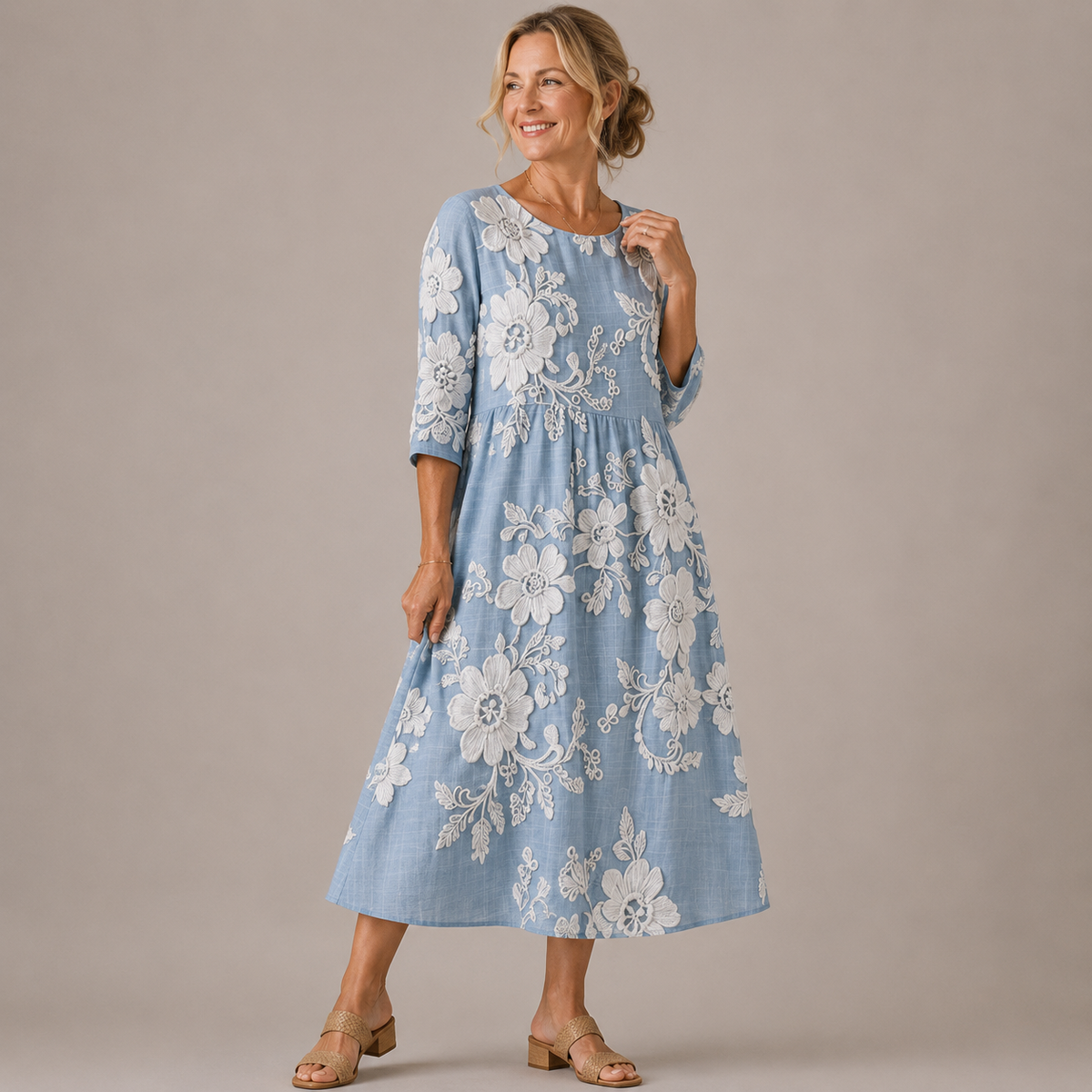 Linavera – Alenya Bloom Kleid - Eleganz für stilvolle Frauen über 40