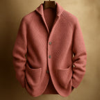 SILVORO | Hochwertige Strickjacke aus Rippenwolle für Herren