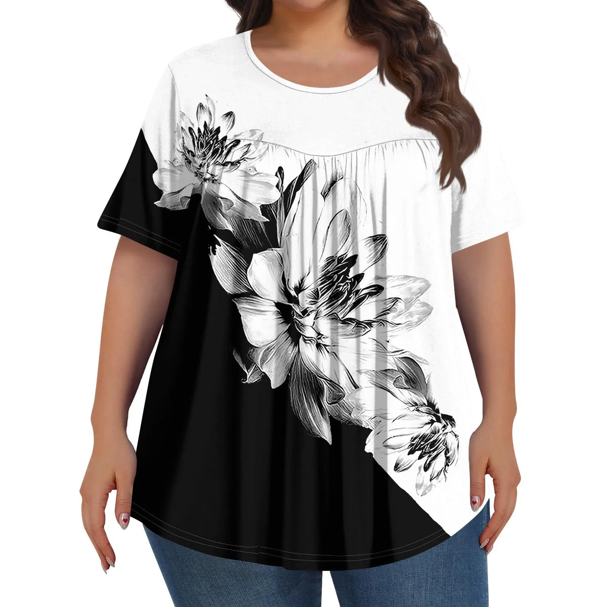 Norélia Bloom Top | Bequemer Schnitt mit schmeichelhaftem Blumenmuster