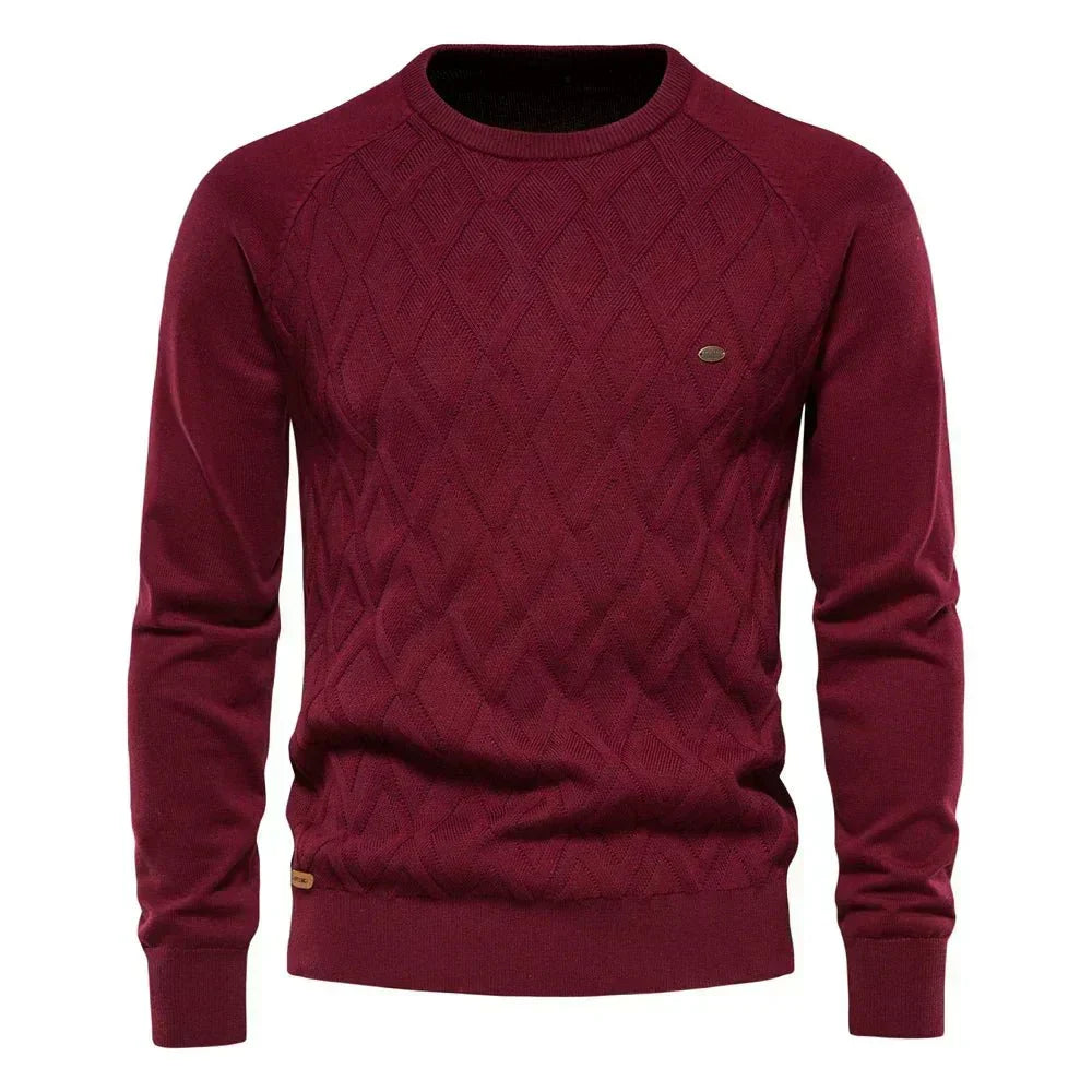 Theodor | Eleganter Herrenpullover mit Rautenmuster
