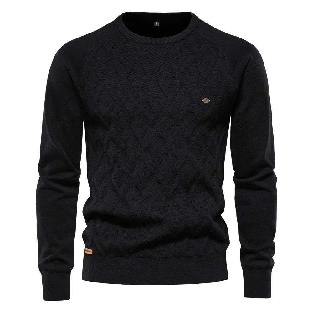Theodor | Eleganter Herrenpullover mit Rautenmuster