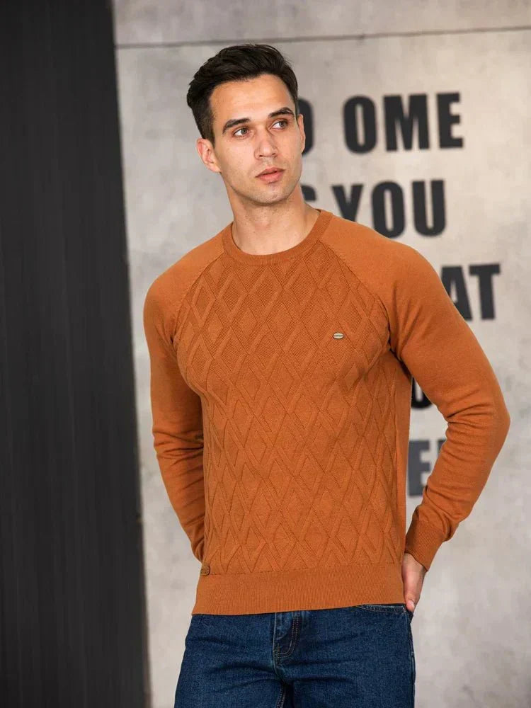 Theodor | Eleganter Herrenpullover mit Rautenmuster