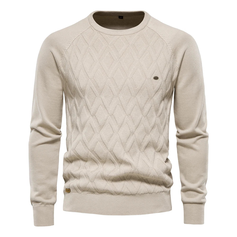 Theodor | Eleganter Herrenpullover mit Rautenmuster