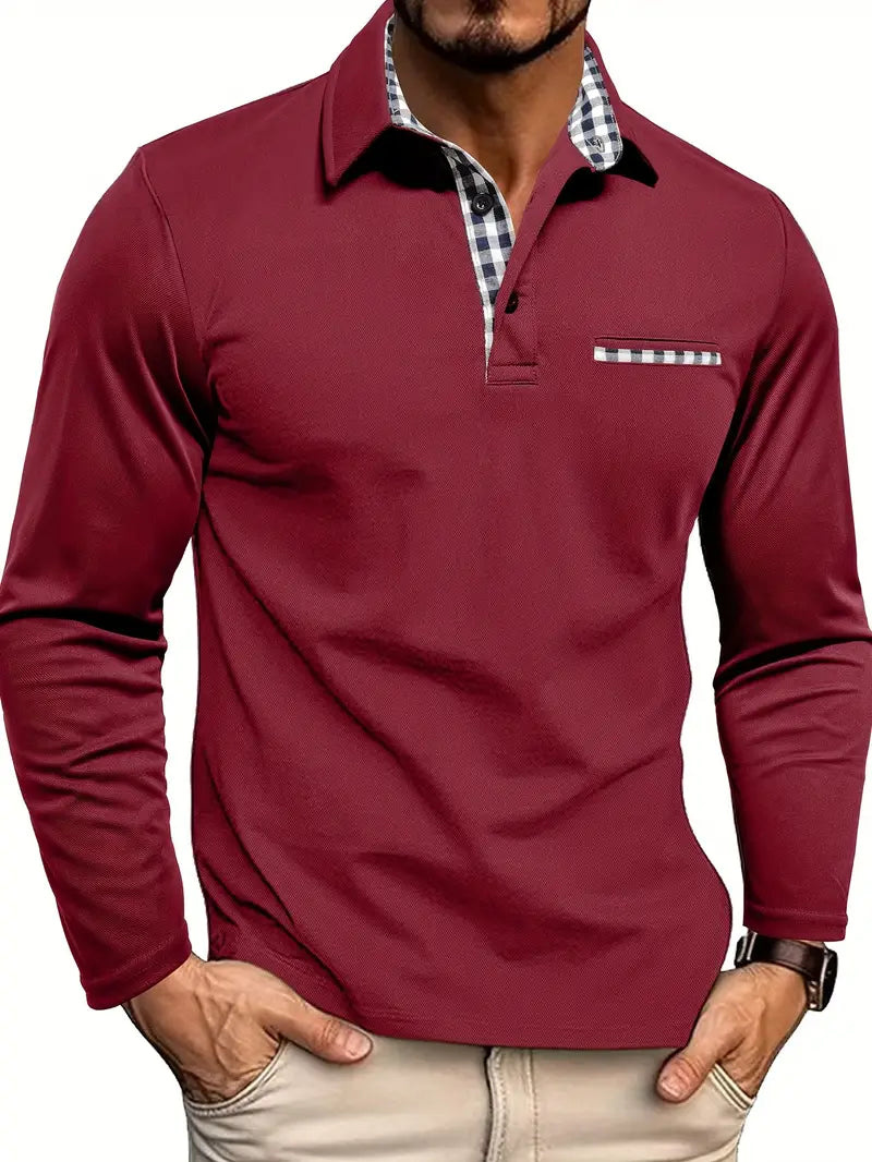 Piter - Elegantes Langarm-Polo für stilbewusste Herren