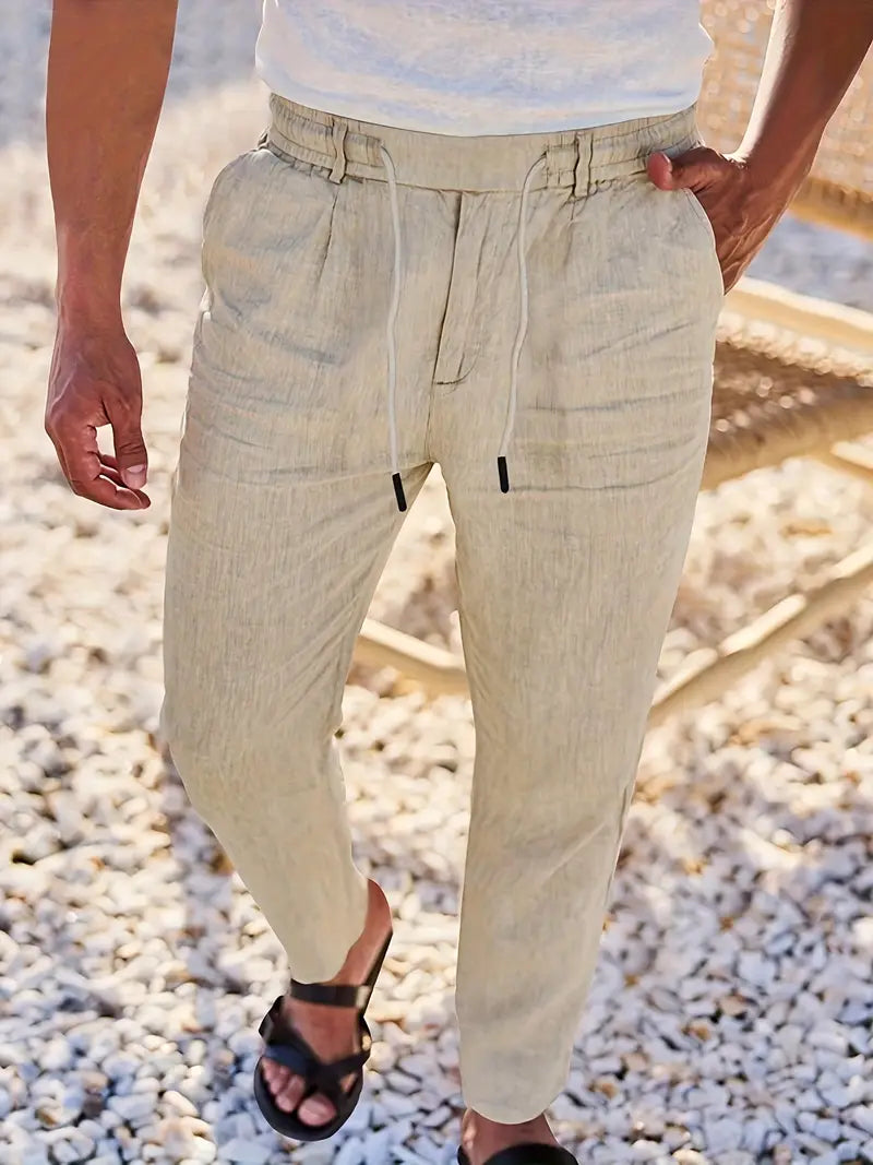 NICHOLS | Zeitlose Leinenhose mit Kordelzug
