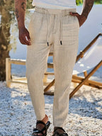 NICHOLS | Zeitlose Leinenhose mit Kordelzug