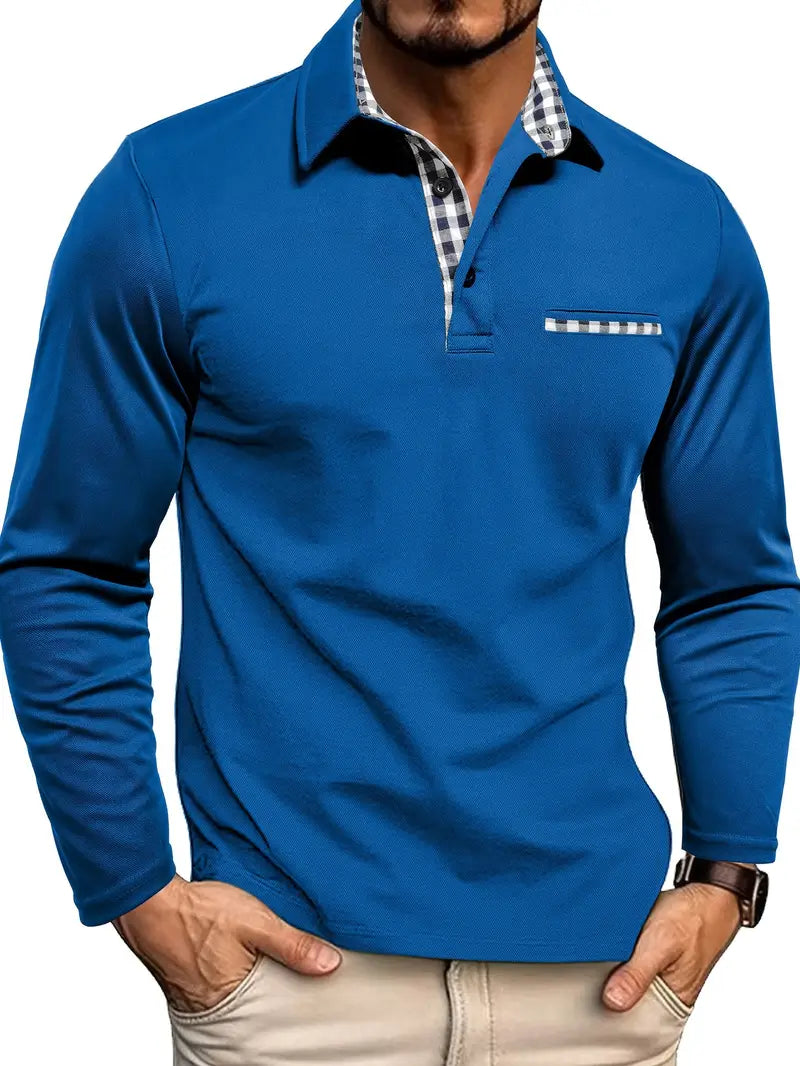 Piter - Elegantes Langarm-Polo für stilbewusste Herren