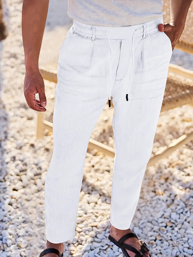NICHOLS | Zeitlose Leinenhose mit Kordelzug