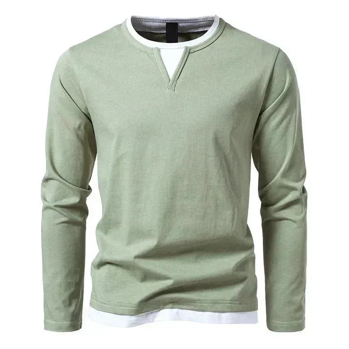 Alwin | Elegantes Langarmshirt aus hochwertiger Baumwolle