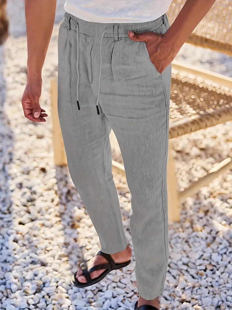 NICHOLS | Zeitlose Leinenhose mit Kordelzug