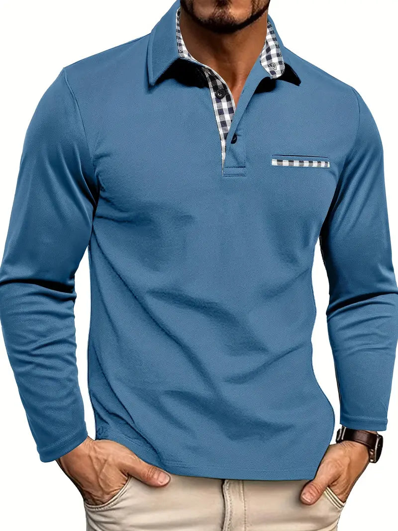 Piter - Elegantes Langarm-Polo für stilbewusste Herren
