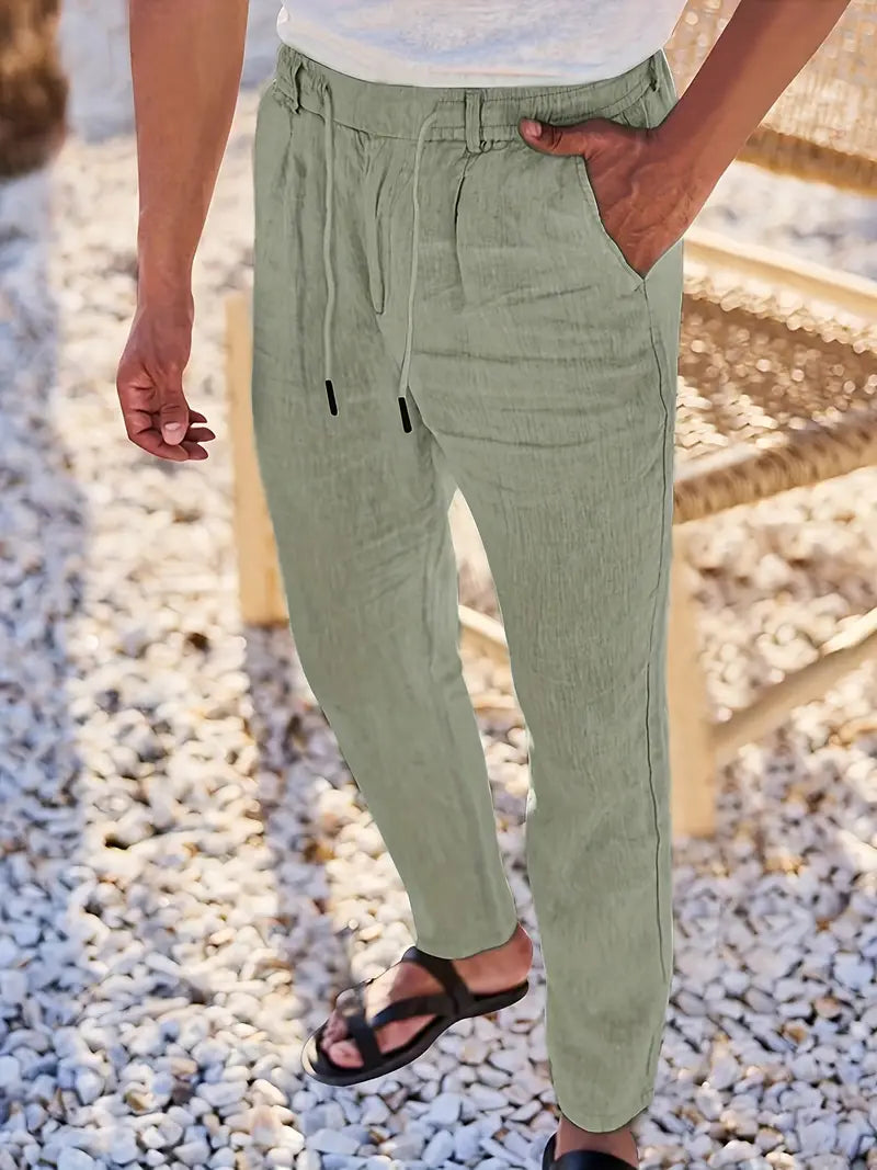 NICHOLS | Zeitlose Leinenhose mit Kordelzug