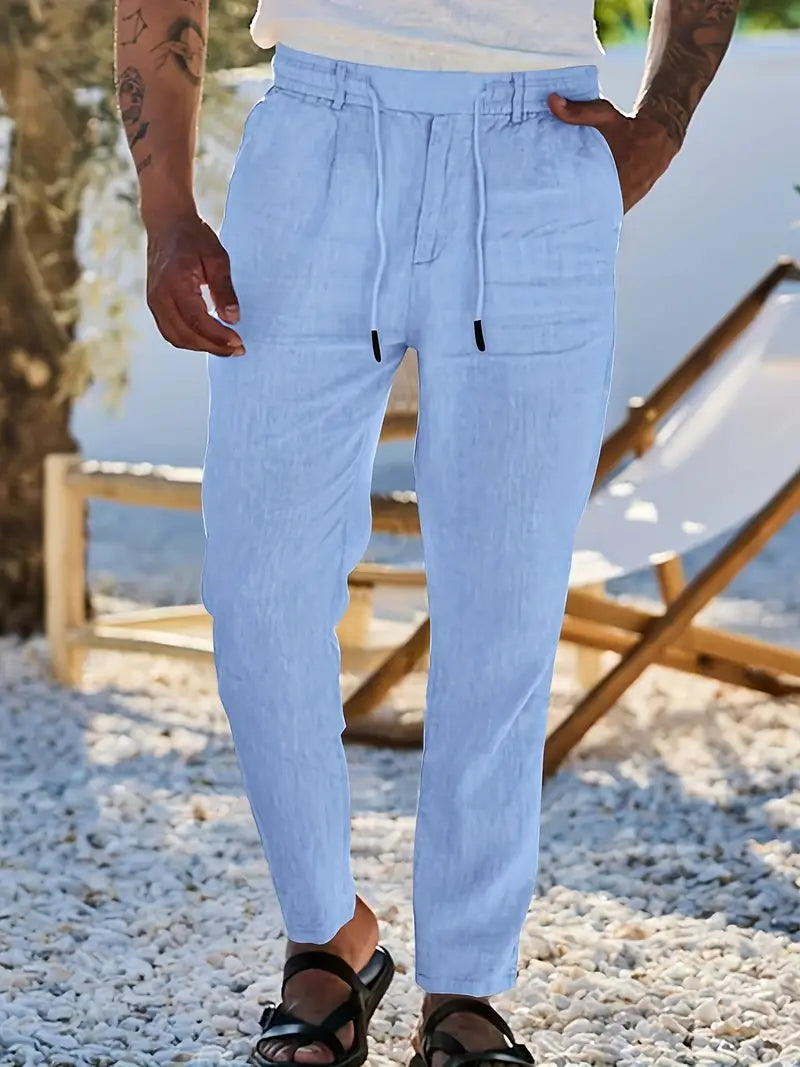 NICHOLS | Zeitlose Leinenhose mit Kordelzug