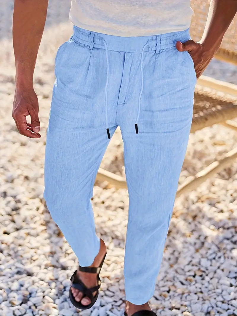 NICHOLS | Zeitlose Leinenhose mit Kordelzug