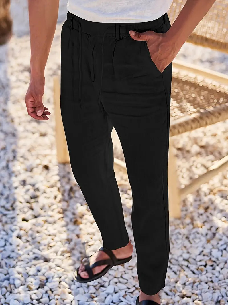 NICHOLS | Zeitlose Leinenhose mit Kordelzug