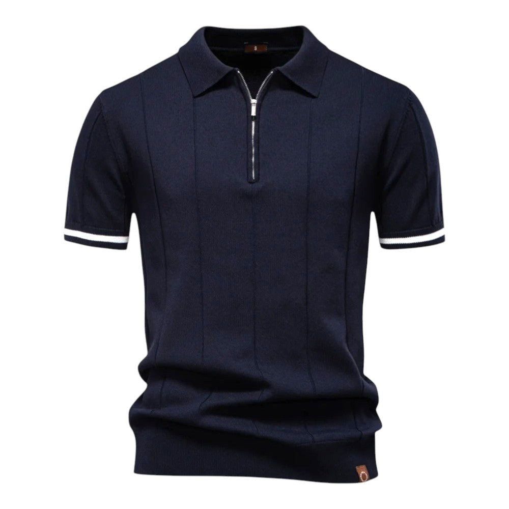 EROS | Edles Polo-Shirt mit vertikaler Textur