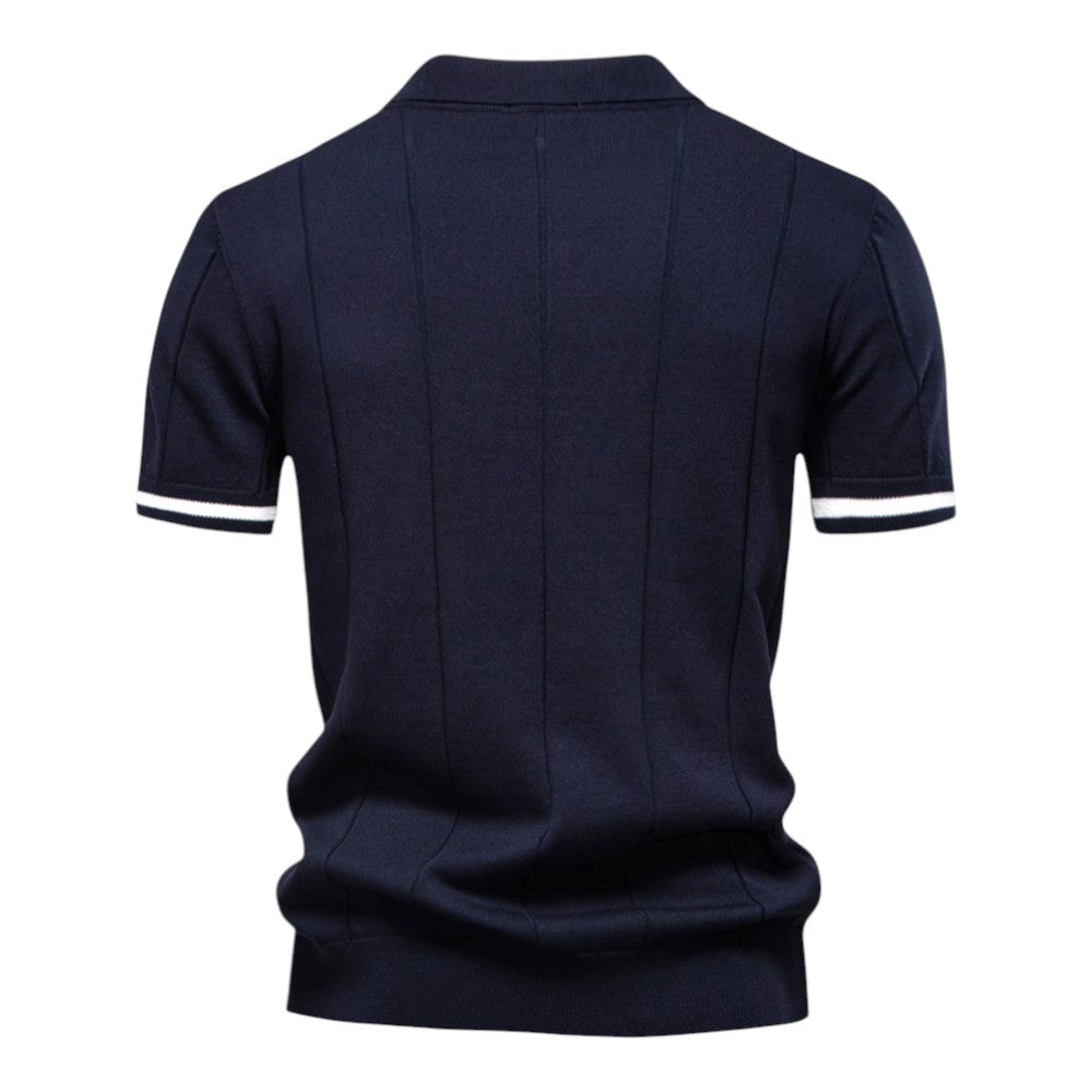 EROS | Edles Polo-Shirt mit vertikaler Textur